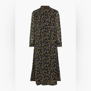 GANNI Fran Floral Georgette Midi Dress